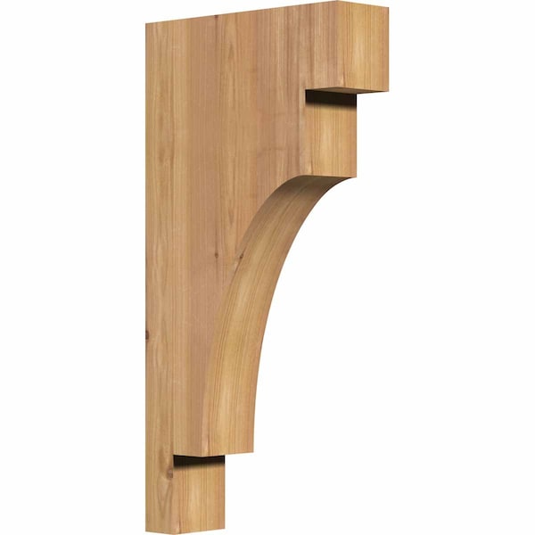 Ekena Millwork Mediterranean Smooth Corbel, Western Red Cedar, 3 1/2"W x 12"D x 24"H COR04X12X24MED00SWR - main